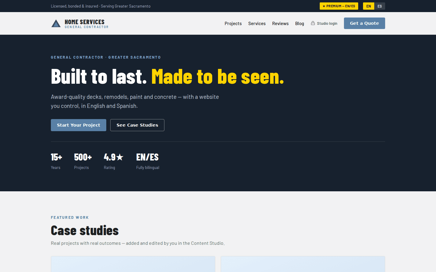 Screenshot of Home Services 3-Tier Website System