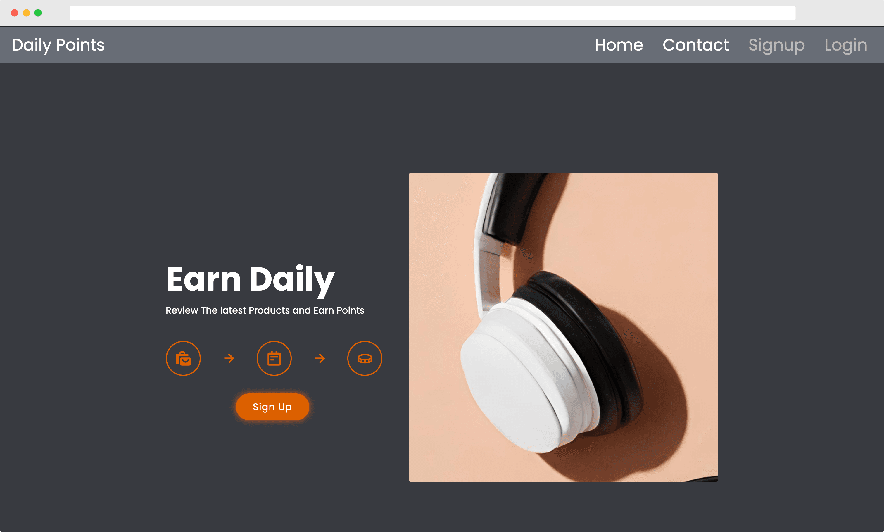 Screenshot of Daily Points